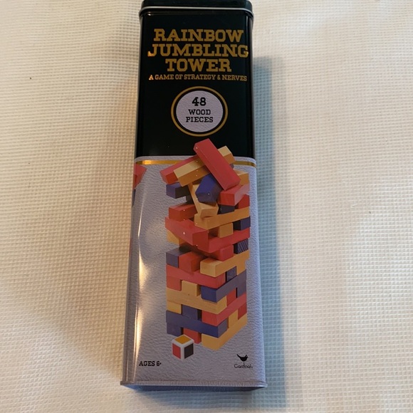 Rainbow Jumbling Tower a game of Strategy Tin box 48 Pieces Ages 6+ - Picture 5 of 9